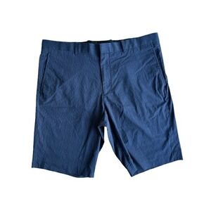 Theory Jake Shorts Mens Size 34 Blue Striped Coastal Preppy Dark Academia Summer